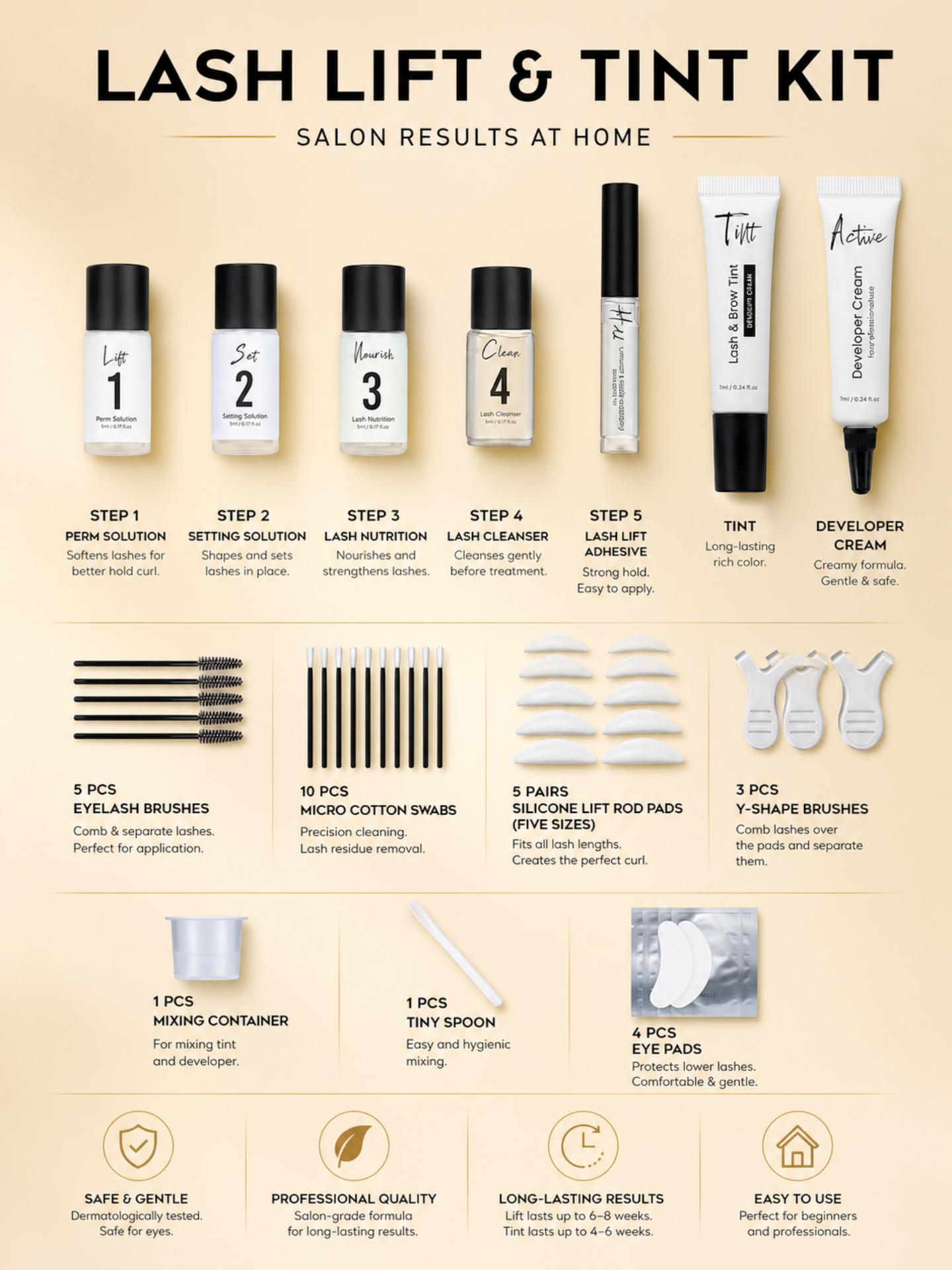 مجموعة جولي لرفع الرموش وتلوين - مراجعة Brow Lamination Kit وسعره