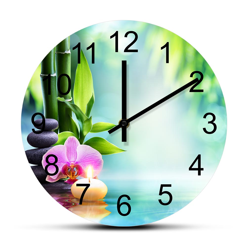 ساعة حائط صامتة من أحجار زن عل - مراجعة Wellness Spa And Salon وسعره